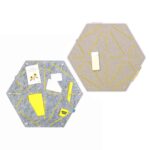2er Pinnwand-Set HEX grau-beige – sanfte Ordnung für Küche & Familienzentrale