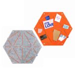 2er Pinnwand-Set HEX grau-orange – warme Ordnung für Flur & Alltag