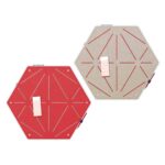 2er Pinnwand-Set HEX rot-beige – markante Ordnung für Wohnraum & Homeoffice