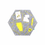 2er Pinnwand-Set HEX grau-beige – sanfte Ordnung für Küche & Familienzentrale – Bild 2