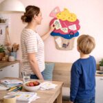 Pinnwand "CUPCAKE" pink-gelb-beige