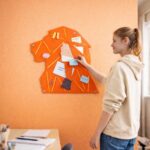 Pinnwand Löwe "LOV" orange-gelb