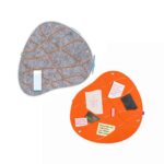 2er Pinnwand-Set OKO grau-orange – warme Ordnung für Flur & Alltag