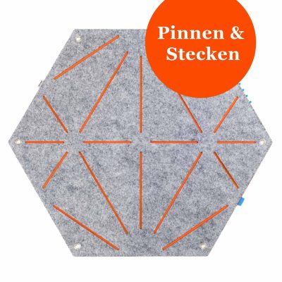 pinnwand_hexagon_sechseck_veganer_filz_hex_m_hellgrau_orange_2.jpg